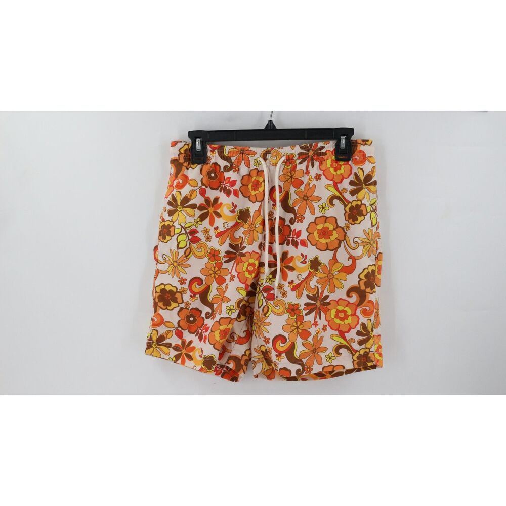Pacsun Mens Swim Shorts Size Small 70s Groovy Print